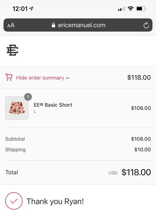 Eric Emanuel Eric Emanuel Floral Pink (Roses) | Grailed