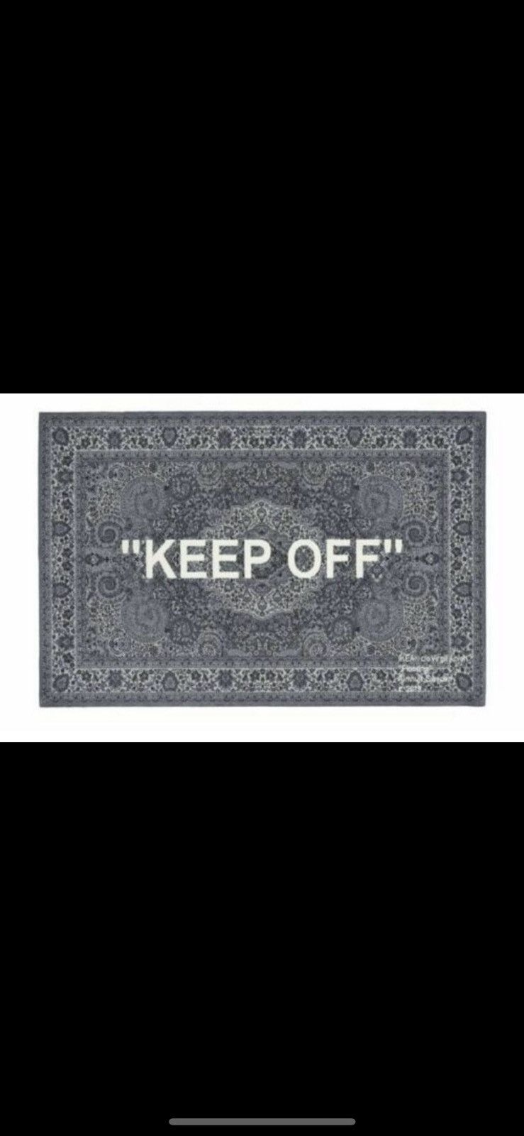 Keep off virgil abloh rug hotsell