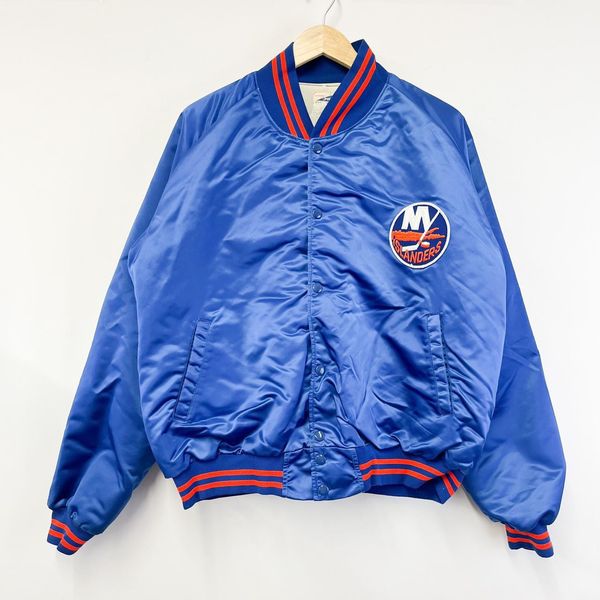 Vintage vintage 80s new york islanders satin varsity jacket | Grailed