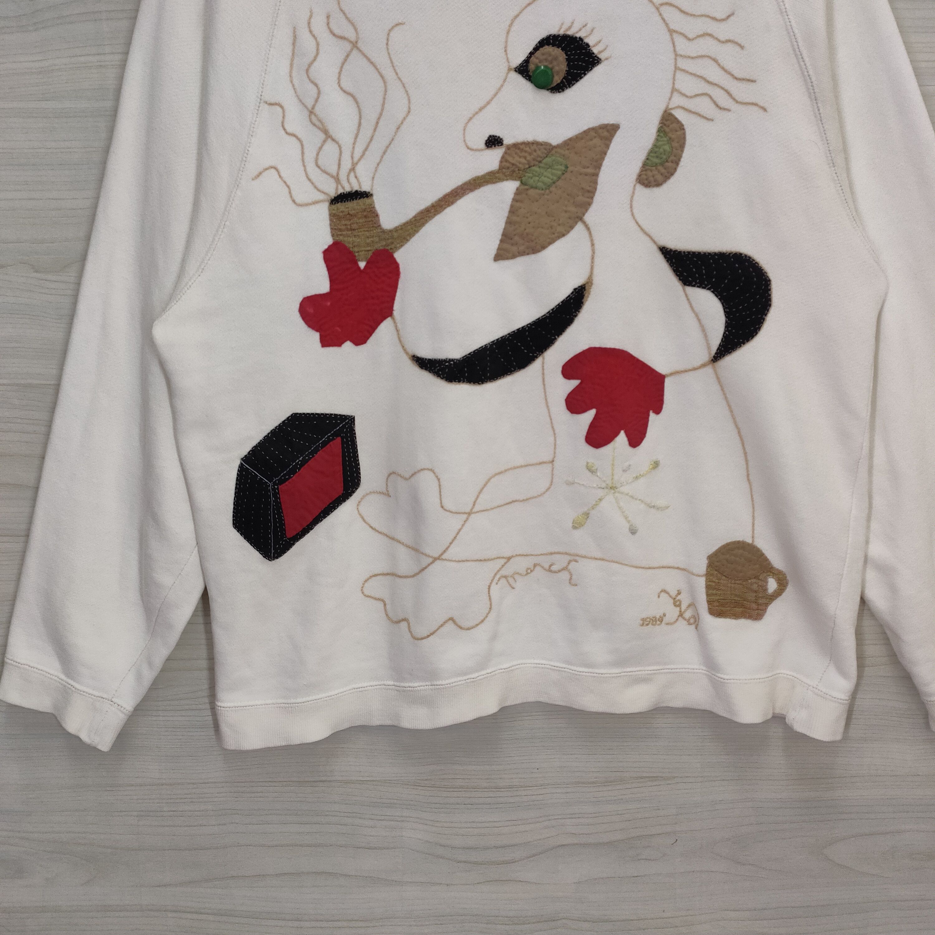 Japanese Brand 80s Air Room Tokyo Art Embroidered Abstract Face Graphic Size US M / EU 48-50 / 2 - 5 Thumbnail