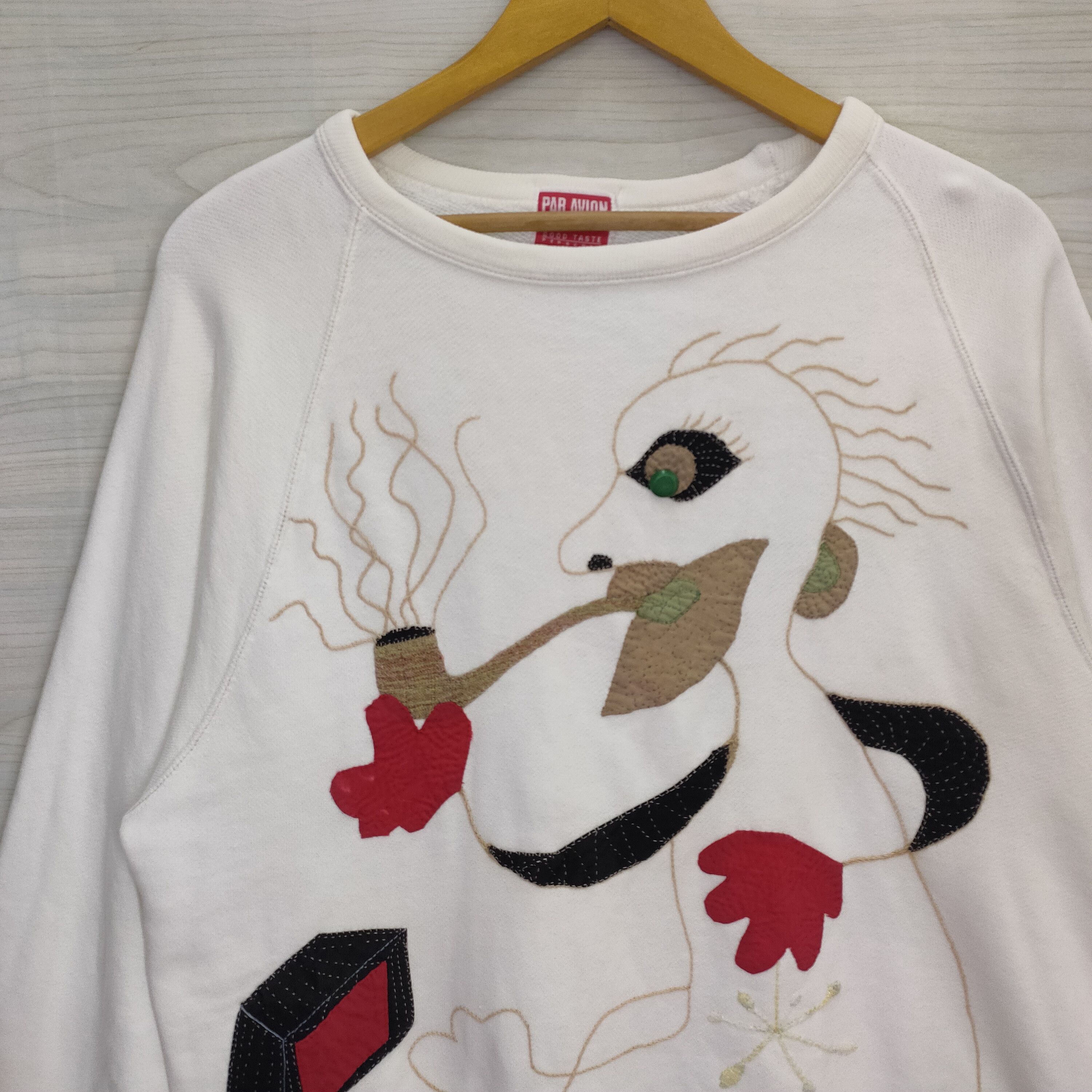 Japanese Brand 80s Air Room Tokyo Art Embroidered Abstract Face Graphic Size US M / EU 48-50 / 2 - 4 Thumbnail