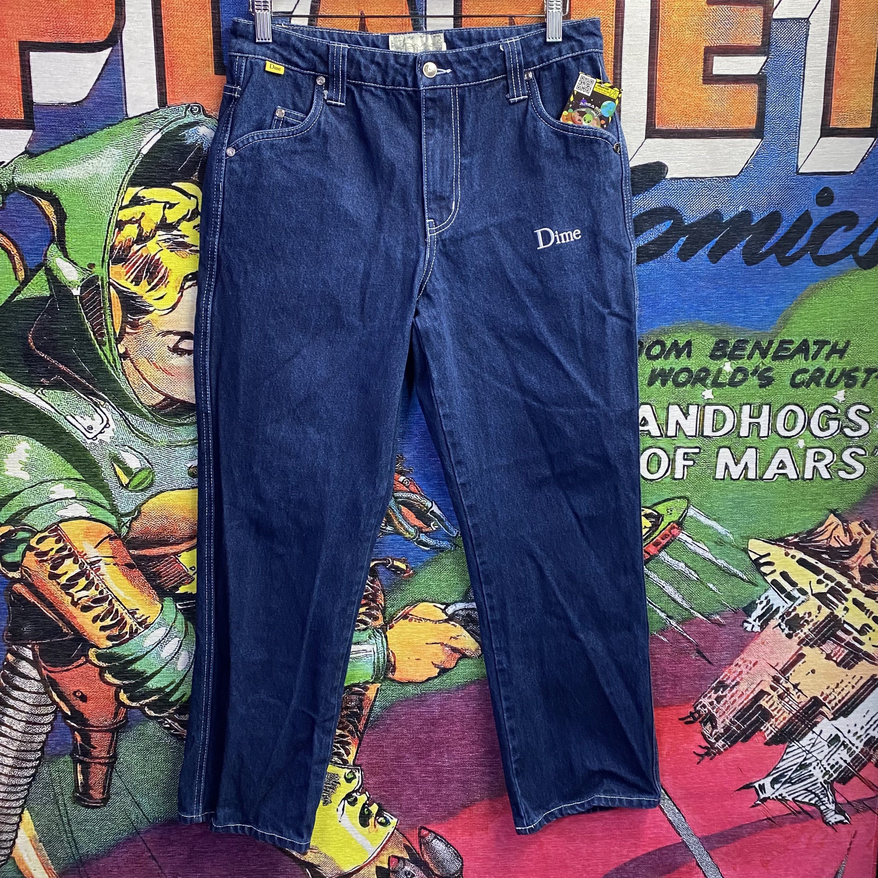 image of Dime Denim Pants Size Small in Blue, Men's