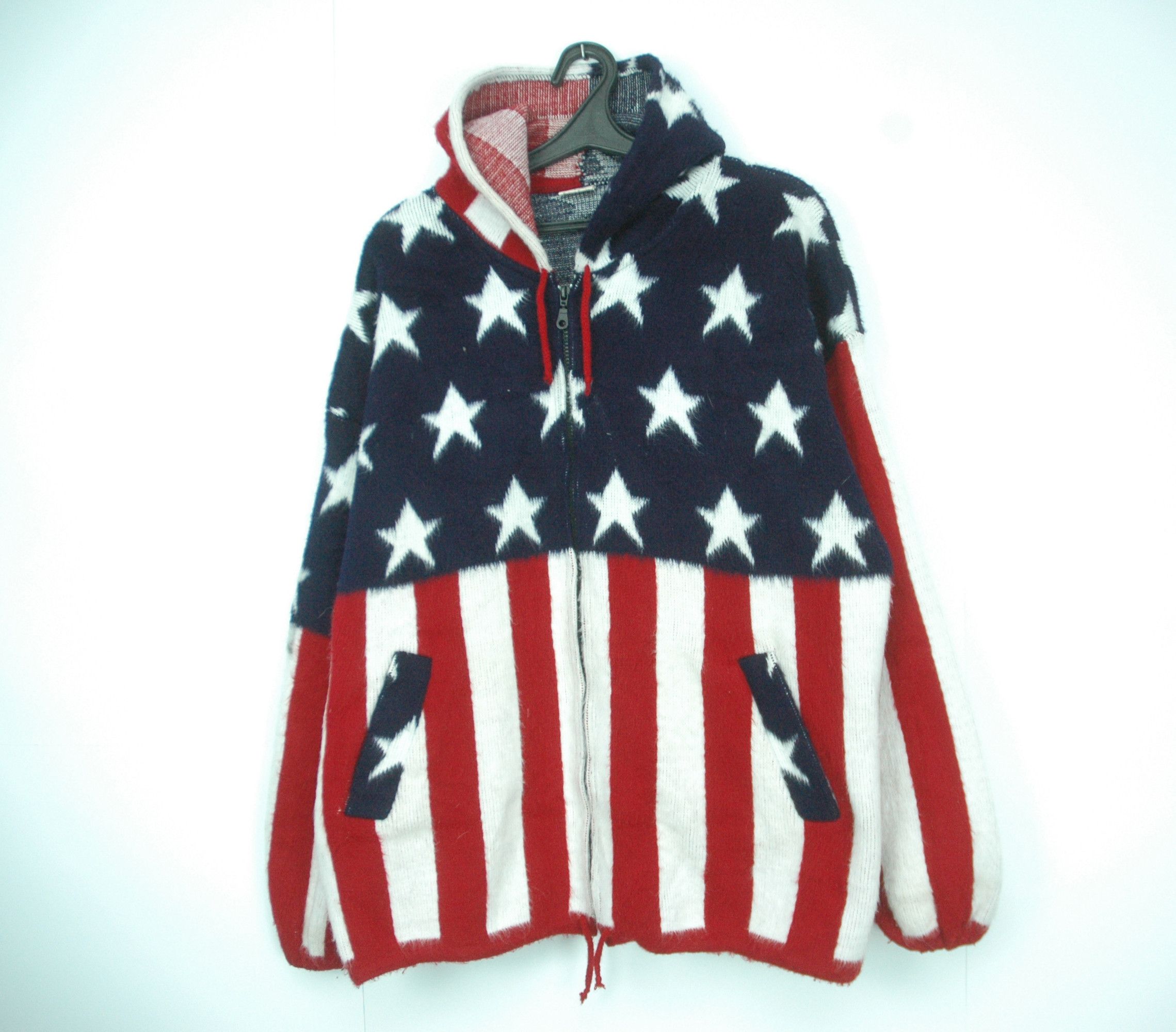 Vintage Vintage USA Big Logo Full Zip Hoodie Fleece Size US L / EU 52-54 / 3 - 1 Thumbnail