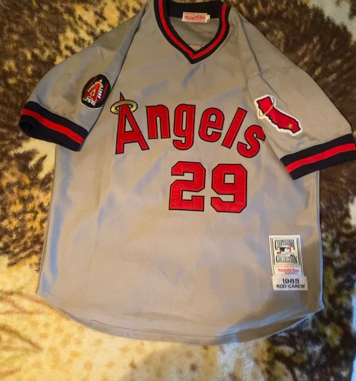 California Anaheim Angels Rod Carew Throwback T Shirt