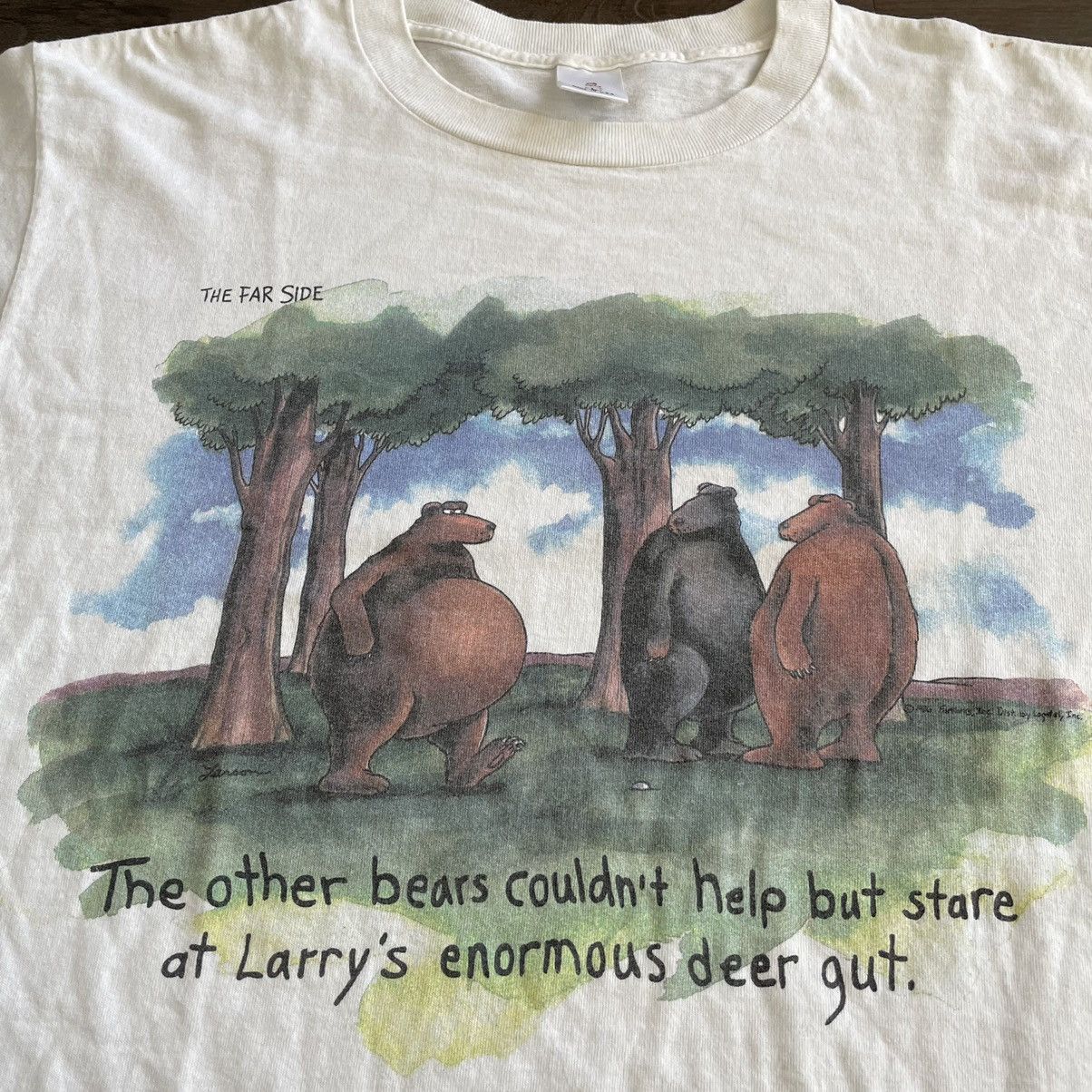 Vintage The Far Side 90s Bears Comic Funny Joke Tee Deer Gut | Grailed