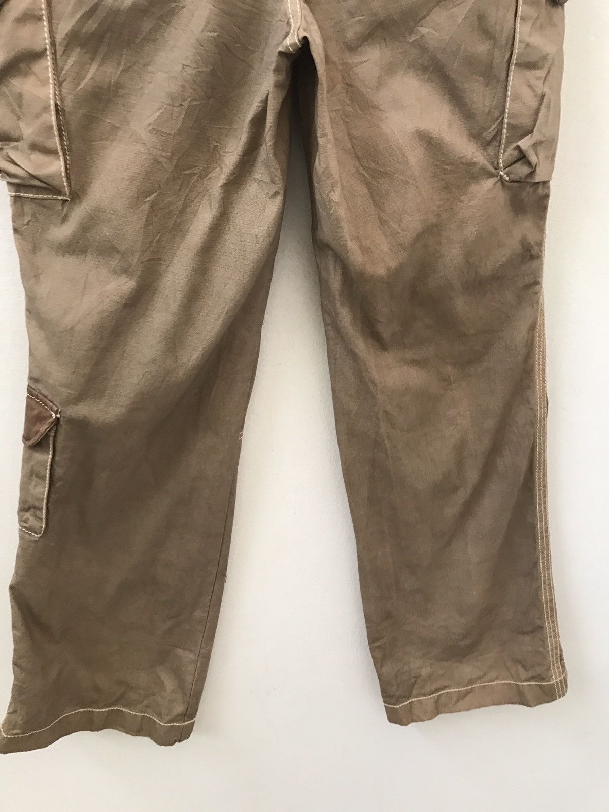 291295=Homme 291295=Homme Leather Parts Cowhide Zipper Hem Cargo Trouser Size US 34 / EU 50 - 9 Thumbnail