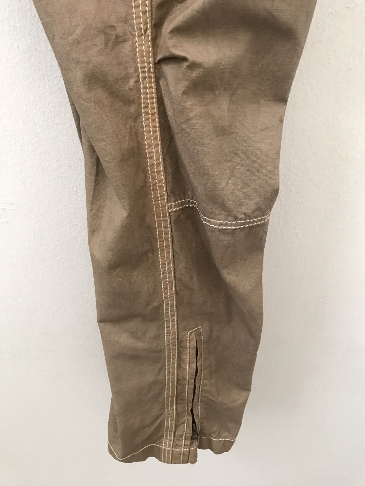 291295=Homme 291295=Homme Leather Parts Cowhide Zipper Hem Cargo Trouser Size US 34 / EU 50 - 16 Thumbnail