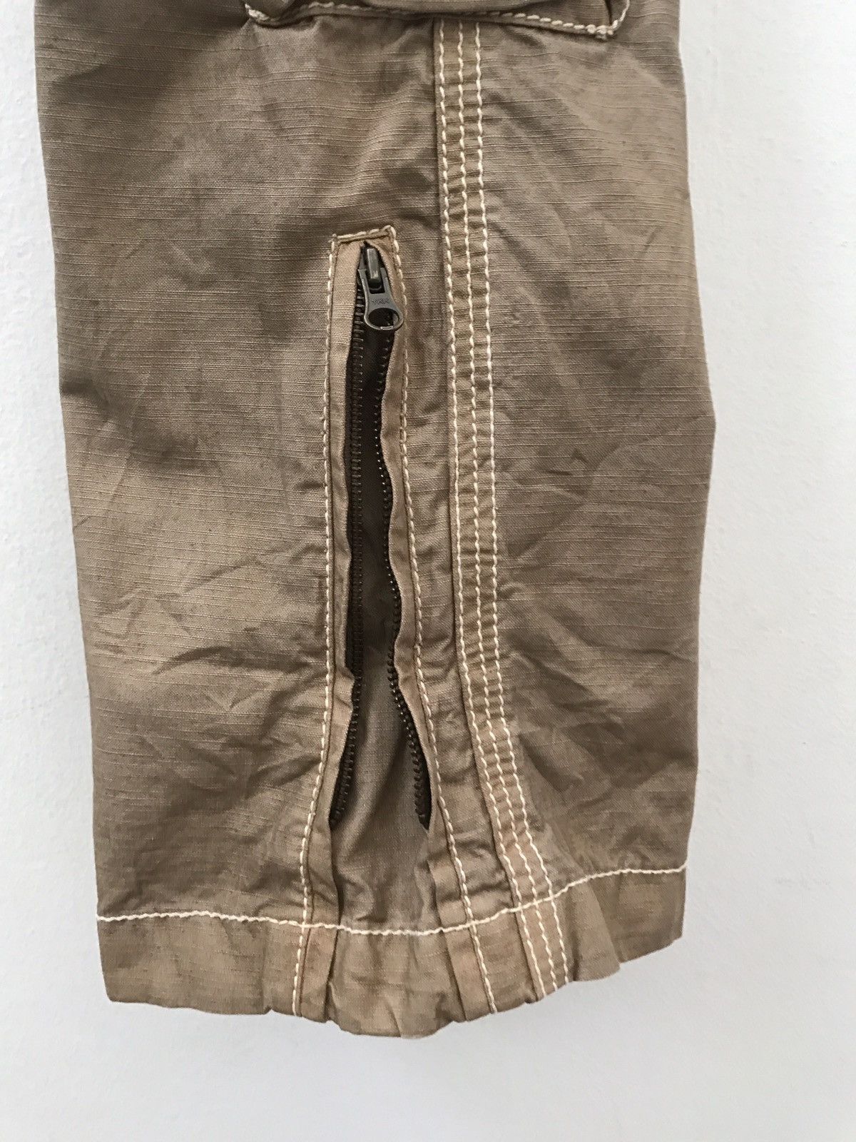 291295=Homme 291295=Homme Leather Parts Cowhide Zipper Hem Cargo Trouser Size US 34 / EU 50 - 13 Thumbnail
