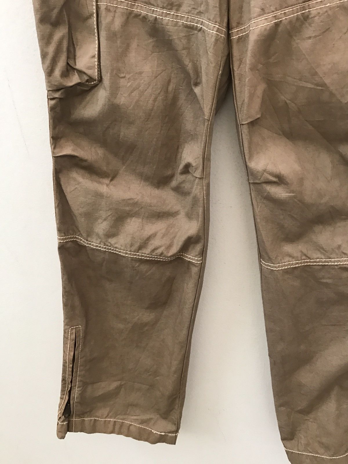 291295=Homme 291295=Homme Leather Parts Cowhide Zipper Hem Cargo Trouser Size US 34 / EU 50 - 5 Thumbnail