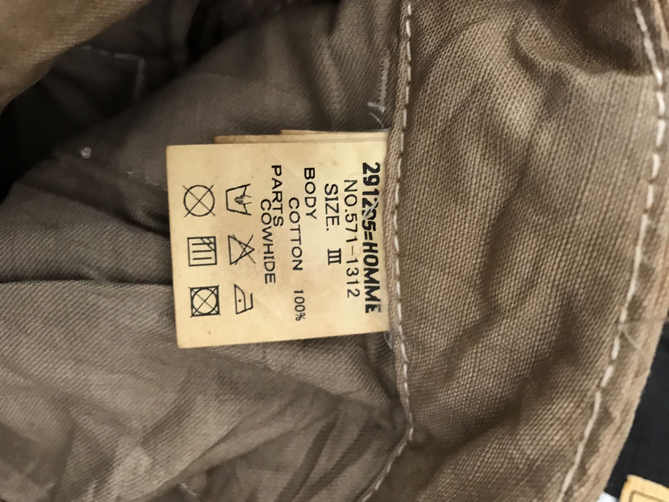 291295=Homme 291295=Homme Leather Parts Cowhide Zipper Hem Cargo Trouser Size US 34 / EU 50 - 17 Thumbnail