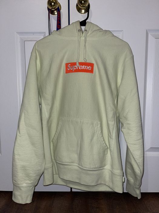 Supreme pale discount lime box logo