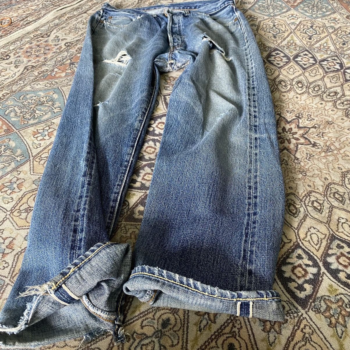 Denime Vintage Denime Denim selvedge Distressed butler Jeans Size US 31 - 13 Thumbnail