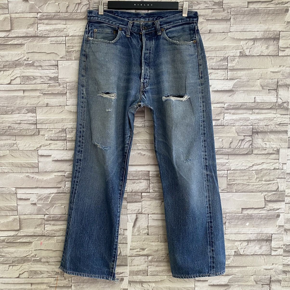 Denime Vintage Denime Denim selvedge Distressed butler Jeans Size US 31 - 3 Thumbnail