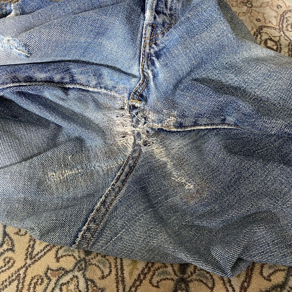 Denime Vintage Denime Denim selvedge Distressed butler Jeans Size US 31 - 14 Thumbnail