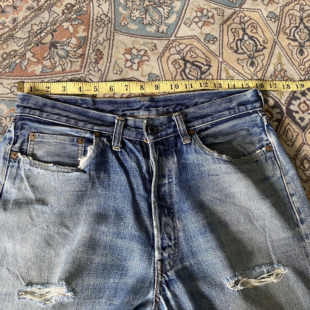 Denime Vintage Denime Denim selvedge Distressed butler Jeans Size US 31 - 19 Thumbnail
