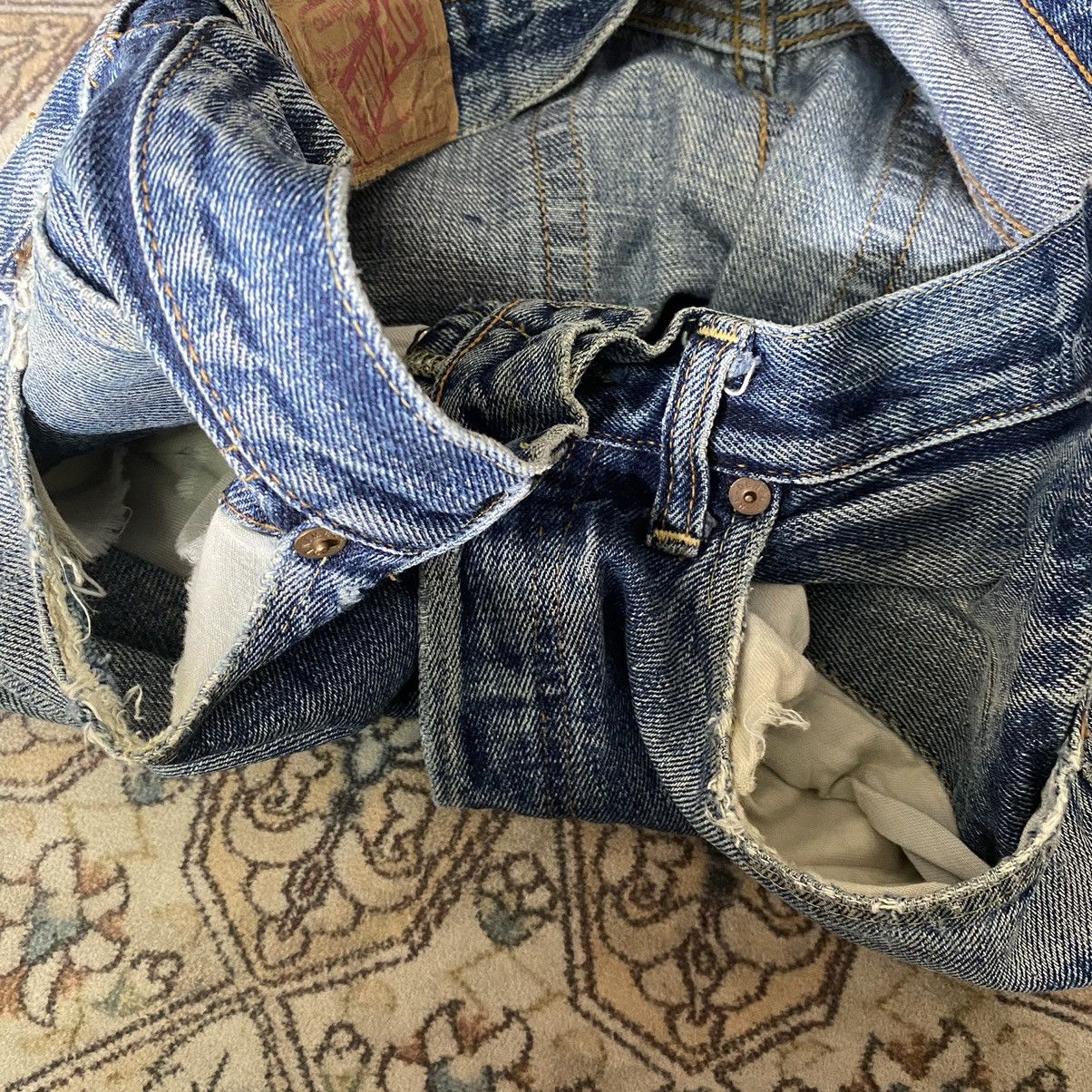 Denime Vintage Denime Denim selvedge Distressed butler Jeans Size US 31 - 16 Thumbnail