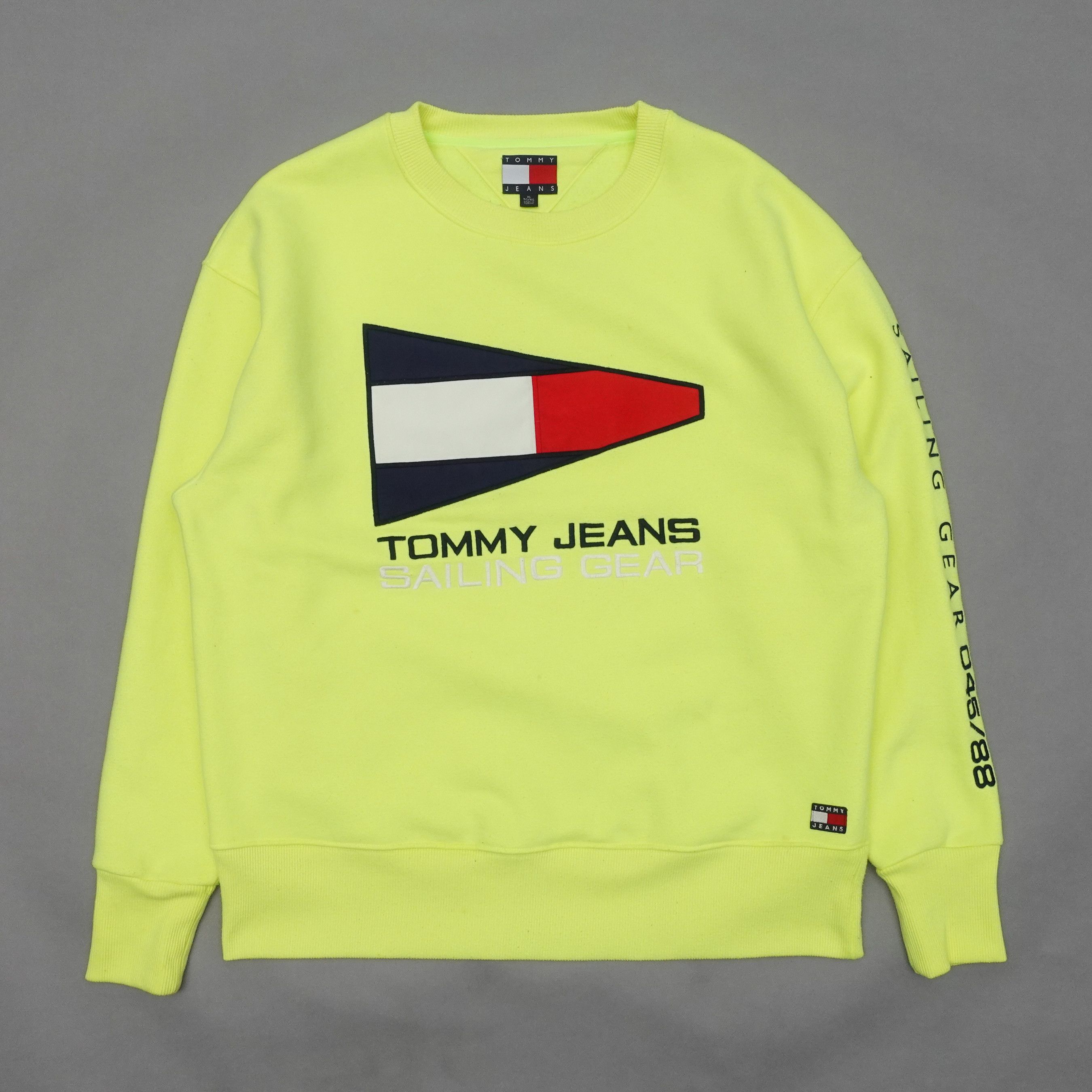 Tommy shops jeans neon sweatshirt