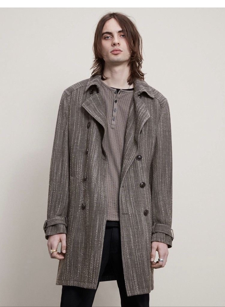 John Varvatos Textured Trench Coat 48 Size US M / EU 48-50 / 2 - 1 Thumbnail