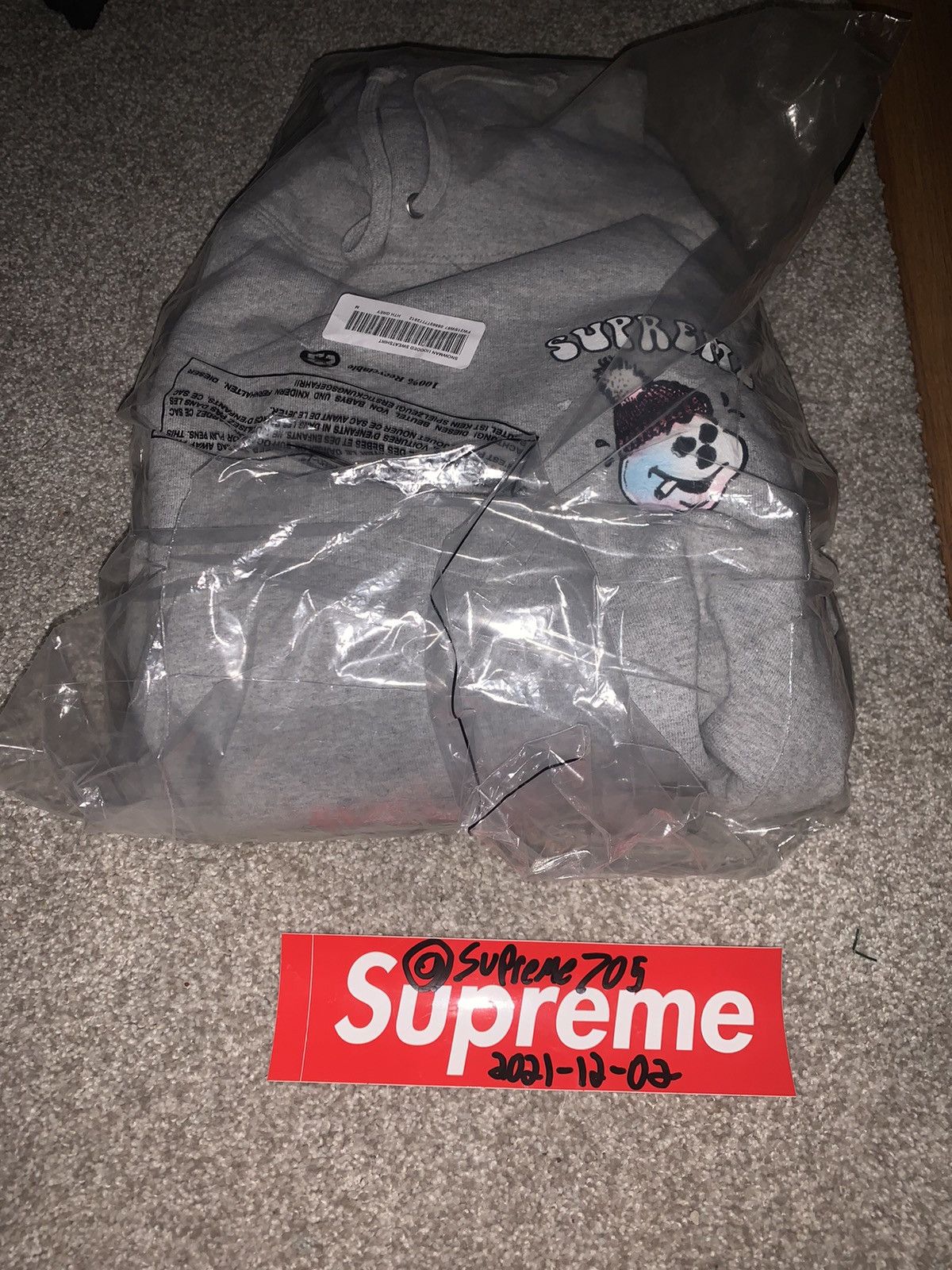 Supreme Snowman Hooded Sweatshirt | Grailed