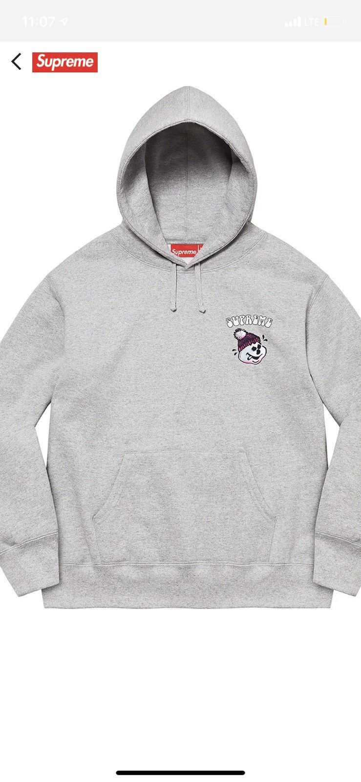 Supreme Snowman Hooded Sweatshirt | Grailed