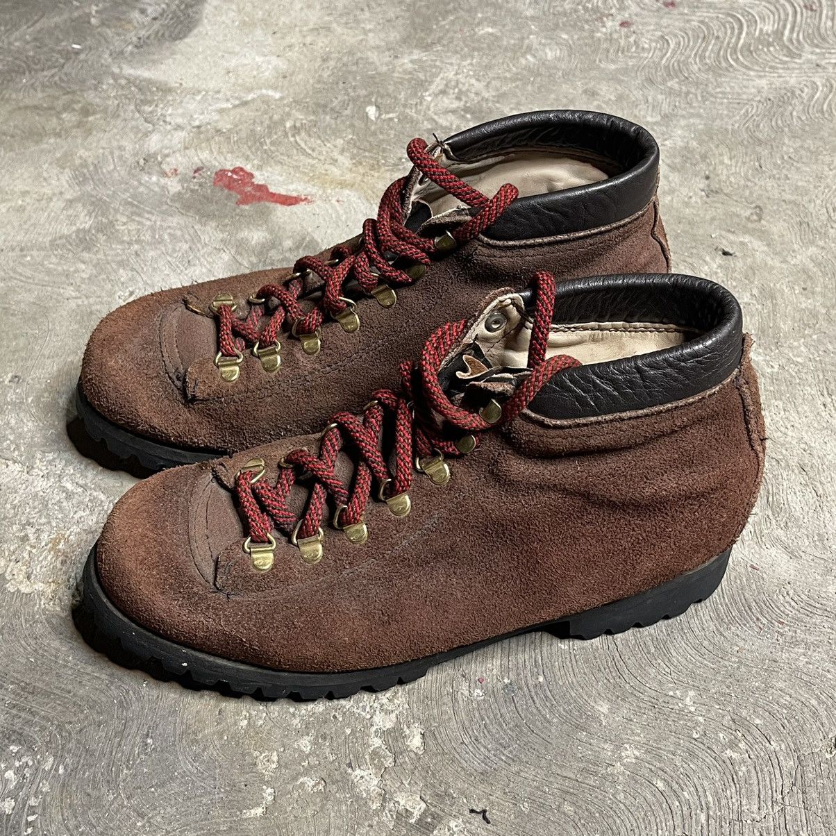 Vintage 70s Streetwear Mens 7.5 B Distressed Suede Leather Mountain Boots Brown Suede Brown 1970s Vintage Shoes for Men for sale | eBay main image 4