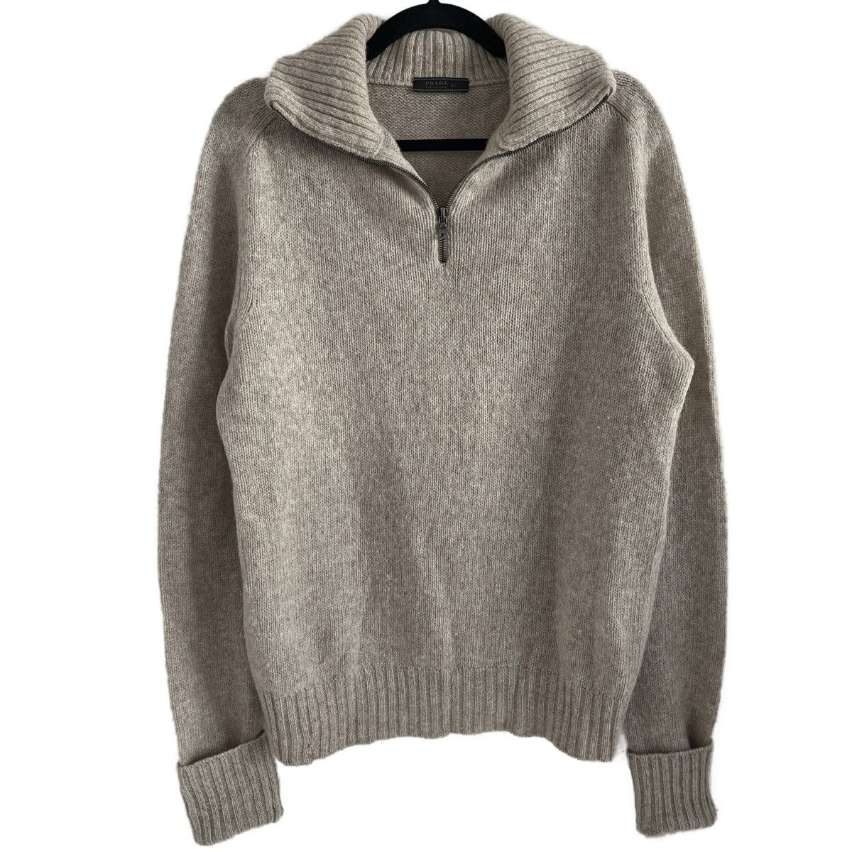 トップス PRADA 90s Archive wool sweat Prada Archive Prada 1/2 Zip Sweater | Grailed