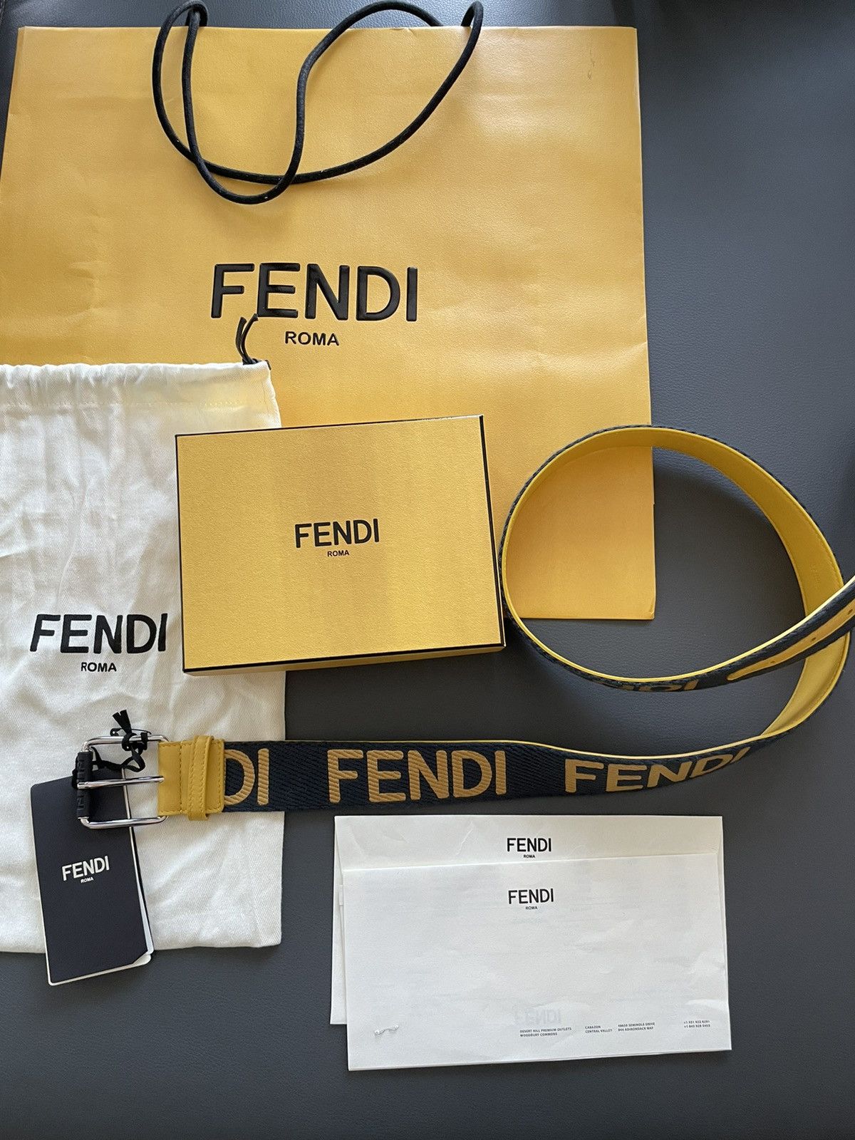 Fendi Fendi Super Runway Limited Edition Fendi Logo Belt Brand New Size 32 - 13 Thumbnail
