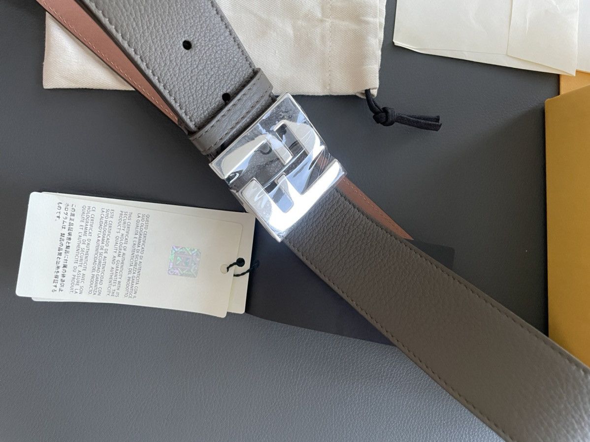 Fendi Fendi Super Runway FF Logo Leather Belt Brand New Limited Size 32 - 24 Thumbnail