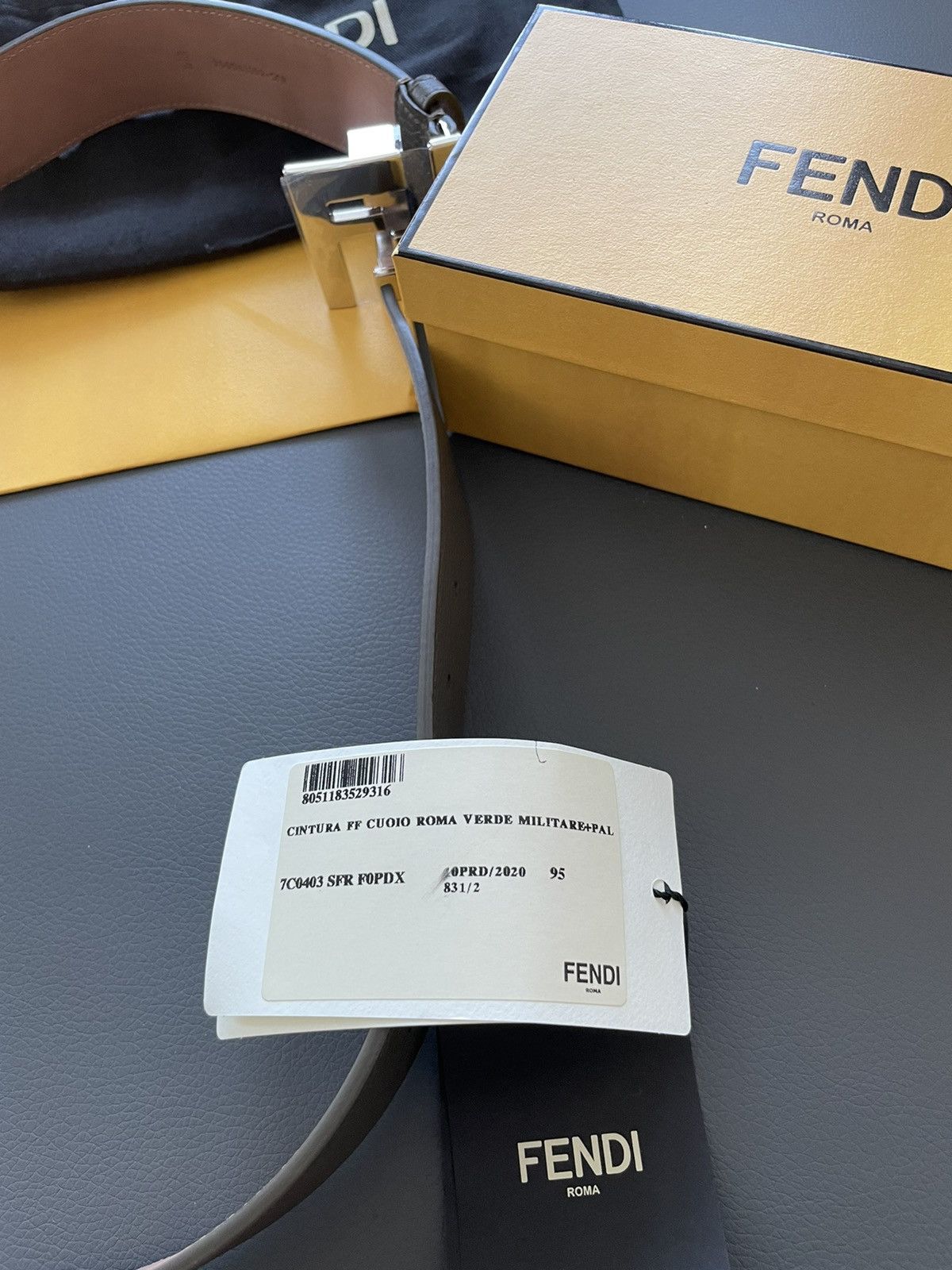 Fendi Fendi Super Runway FF Logo Leather Belt Brand New Limited Size 32 - 12 Thumbnail
