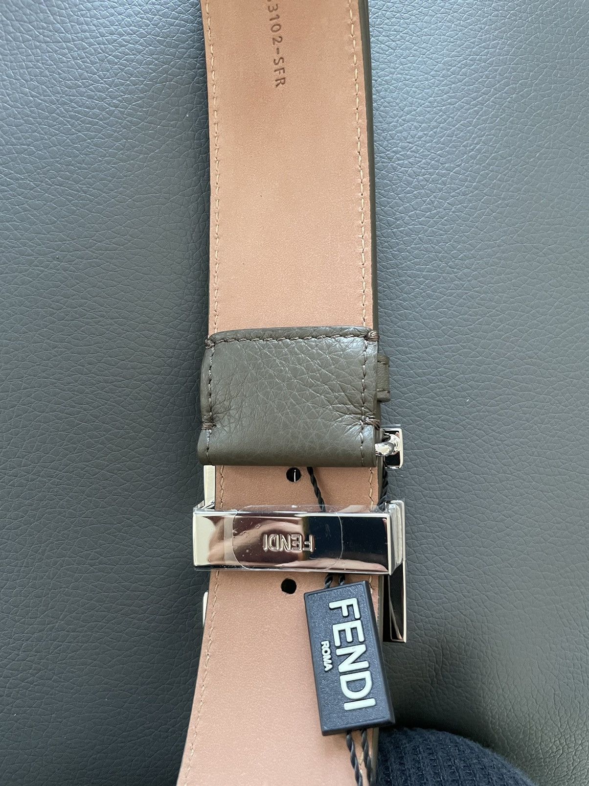 Fendi Fendi Super Runway FF Logo Leather Belt Brand New Limited Size 32 - 22 Thumbnail