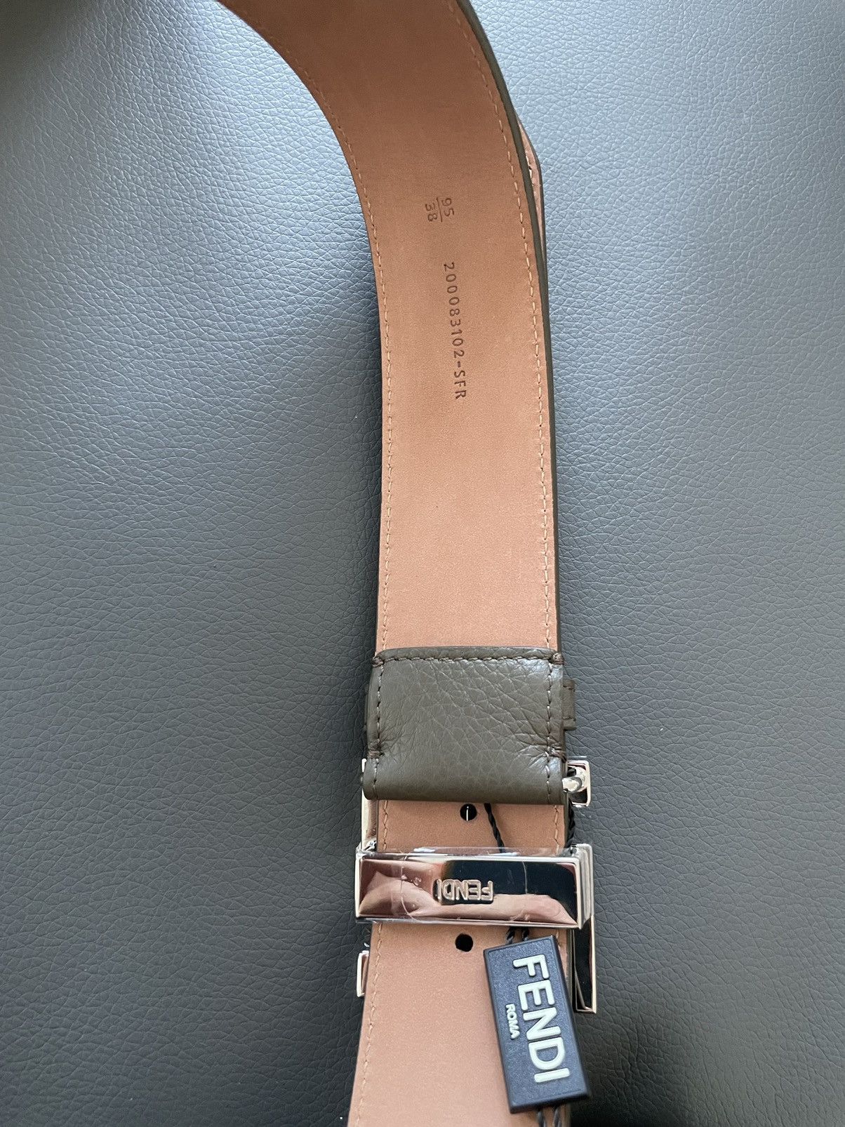 Fendi Fendi Super Runway FF Logo Leather Belt Brand New Limited Size 32 - 23 Thumbnail