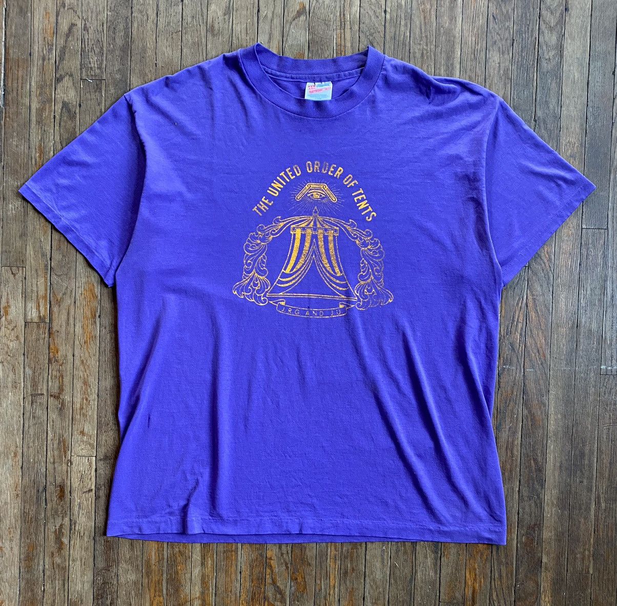 Vintage 90s ‘The United Order of Tents’ Faded Purple T-Shirt | Grailed