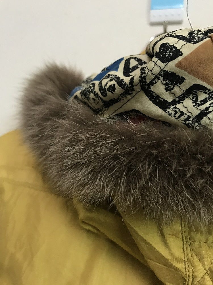 Japanese Brand PHENIX Arctic Zone Hooded Fur Bomber Down Yellow Gold Jacket Size US M / EU 48-50 / 2 - 15 Thumbnail