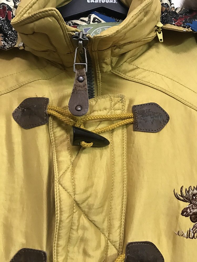 Japanese Brand PHENIX Arctic Zone Hooded Fur Bomber Down Yellow Gold Jacket Size US M / EU 48-50 / 2 - 8 Thumbnail