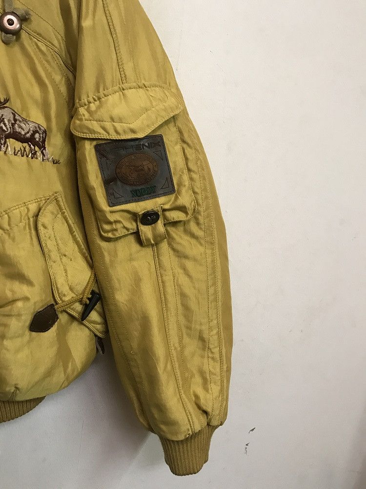 Japanese Brand PHENIX Arctic Zone Hooded Fur Bomber Down Yellow Gold Jacket Size US M / EU 48-50 / 2 - 5 Thumbnail