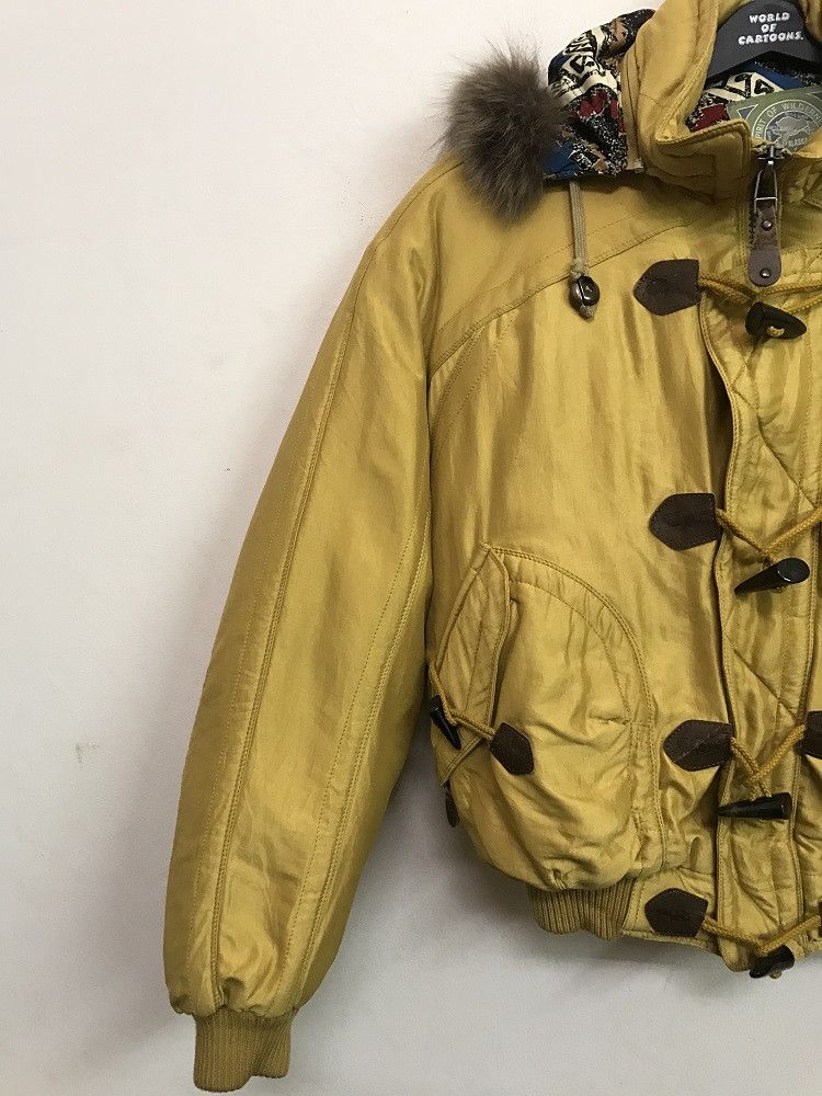Japanese Brand PHENIX Arctic Zone Hooded Fur Bomber Down Yellow Gold Jacket Size US M / EU 48-50 / 2 - 9 Thumbnail