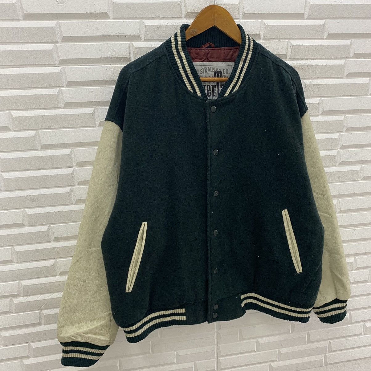 Levi's LEVI'S SILVER TAB WOOL LEATHER SLEEVE VARSITY JACKET Size US L / EU 52-54 / 3 - 4 Thumbnail