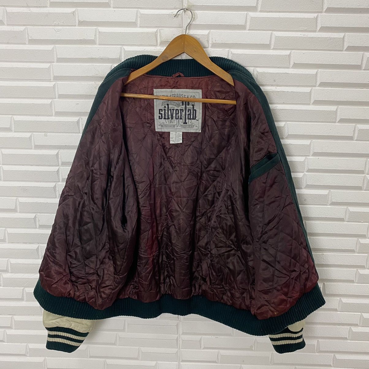 Levi's LEVI'S SILVER TAB WOOL LEATHER SLEEVE VARSITY JACKET Size US L / EU 52-54 / 3 - 11 Thumbnail
