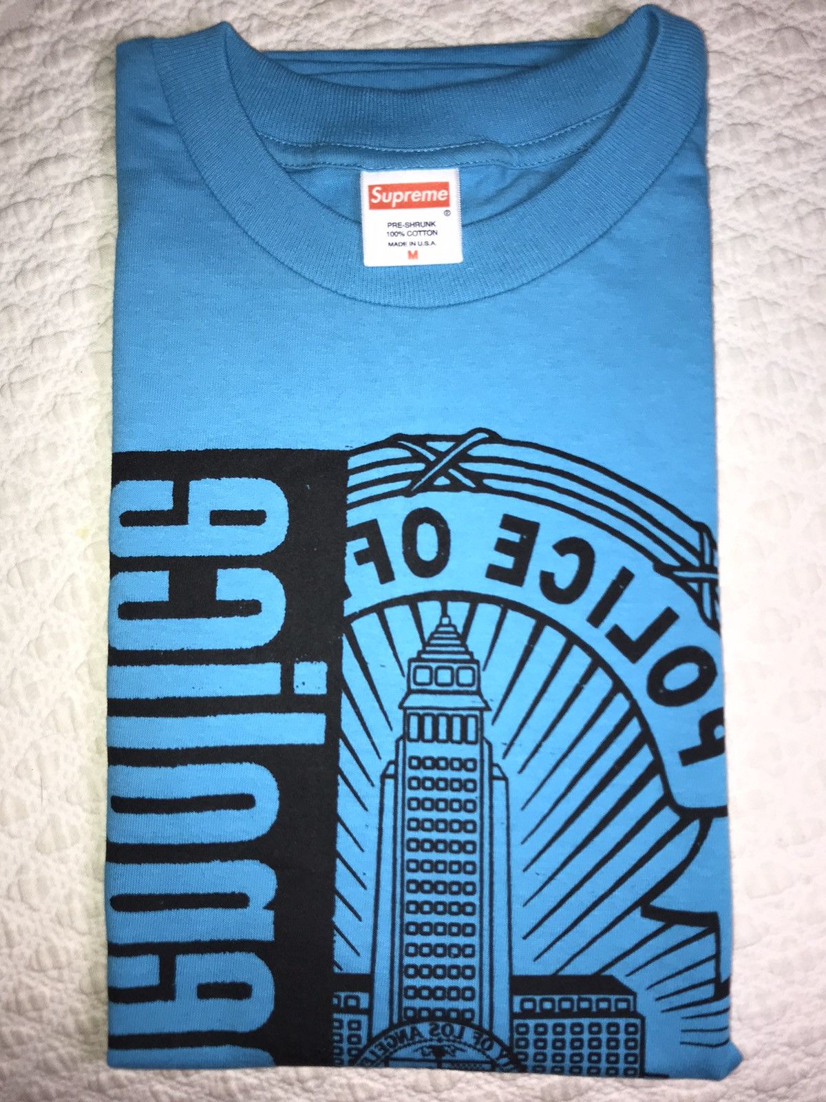 Supreme 2008 Supreme x FTP Fuck The Police Tee - Blue - Medium