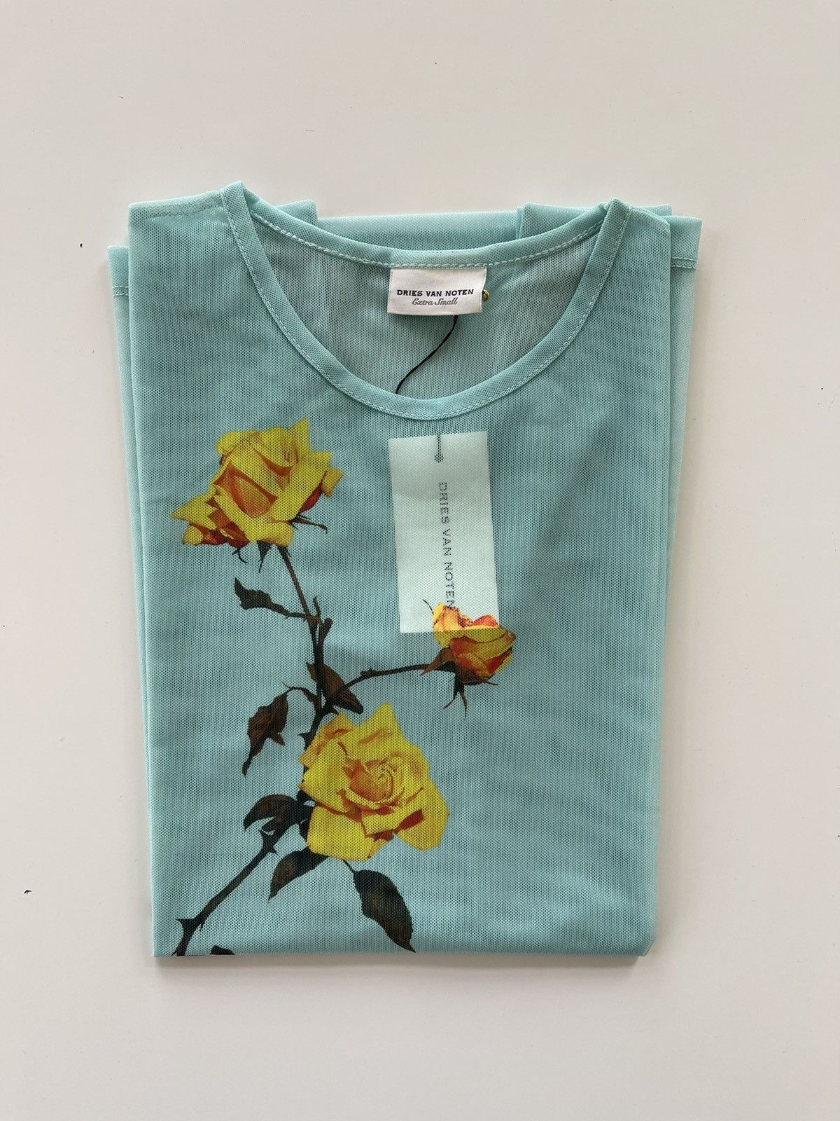 Dries Van Noten WMNS Floral Print Stretch-Tulle T-Shirt | Grailed