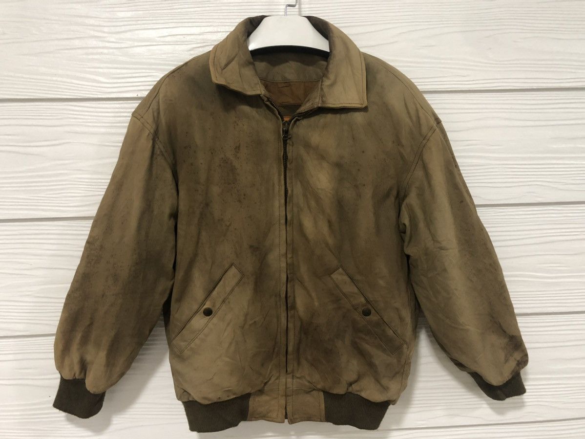 Leather Jacket × Timberland Timberland made in Portugal leather 