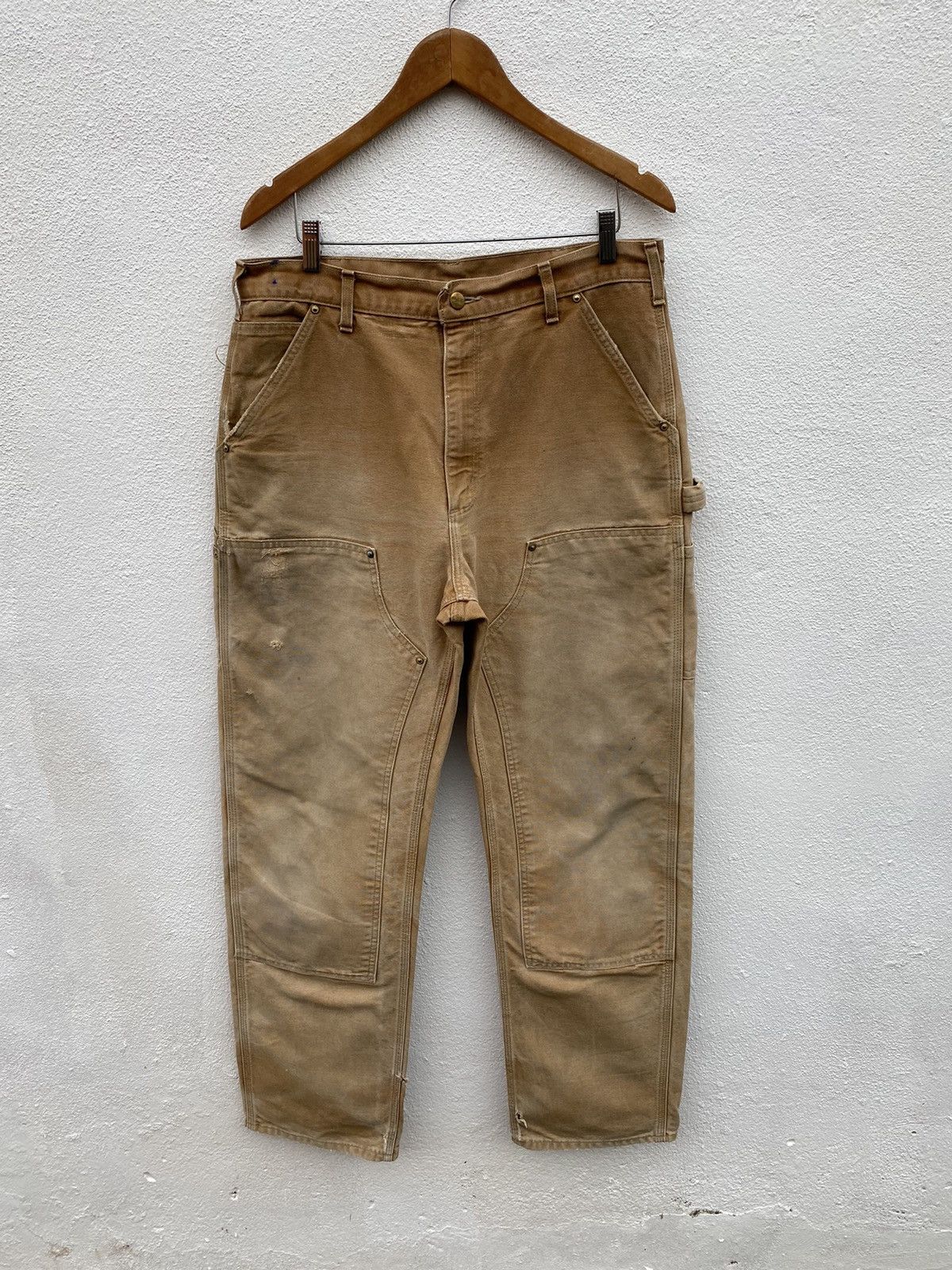 Carhartt Vintage Carhartt Double knee carpenter dungaree pants sz 34 Size US 34 / EU 50 - 1 Thumbnail