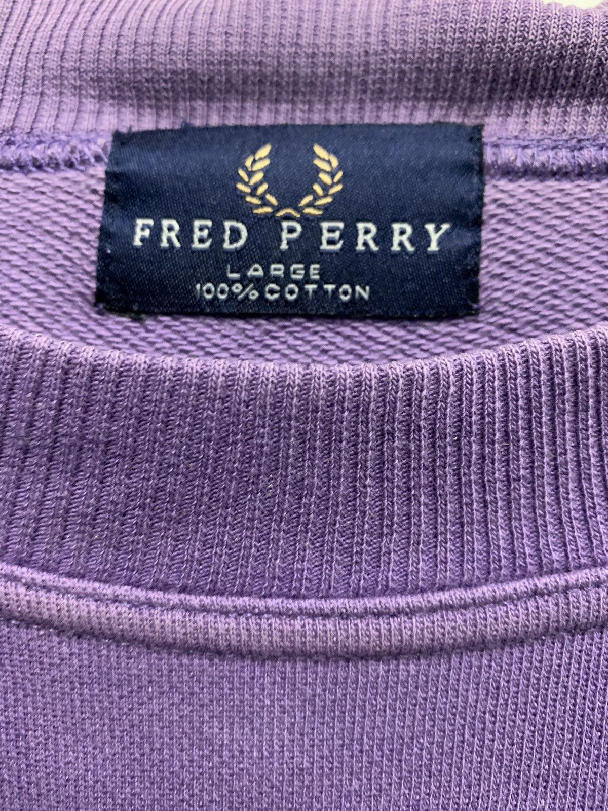 Designer × Fred Perry × Vintage Oversized Fred Perry Purple Sweatshirts Size US L / EU 52-54 / 3 - 5 Thumbnail