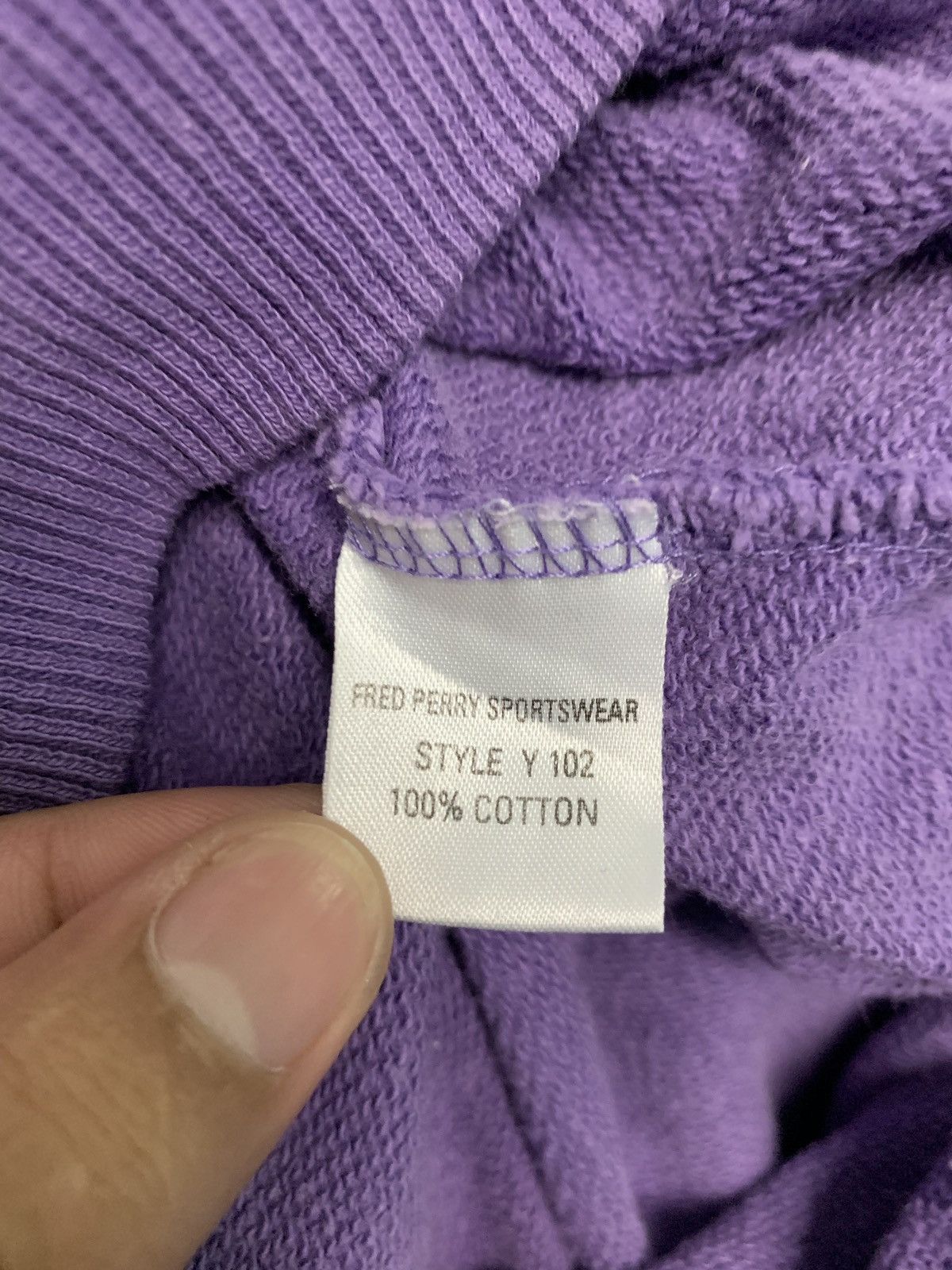 Designer × Fred Perry × Vintage Oversized Fred Perry Purple Sweatshirts Size US L / EU 52-54 / 3 - 7 Thumbnail