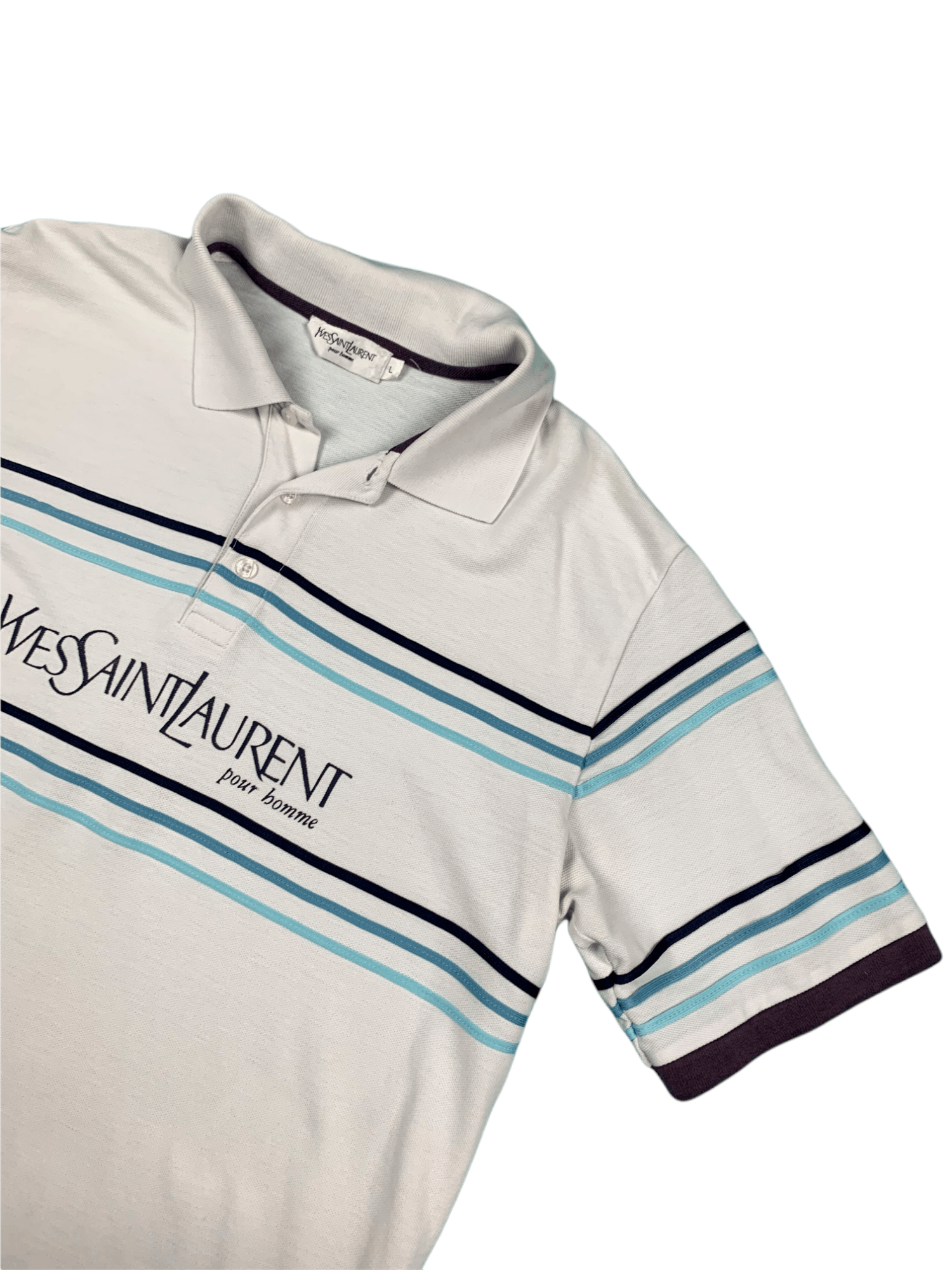 Yves Saint Laurent Ysl Polo big logo Size US L / EU 52-54 / 3 - 3 Thumbnail