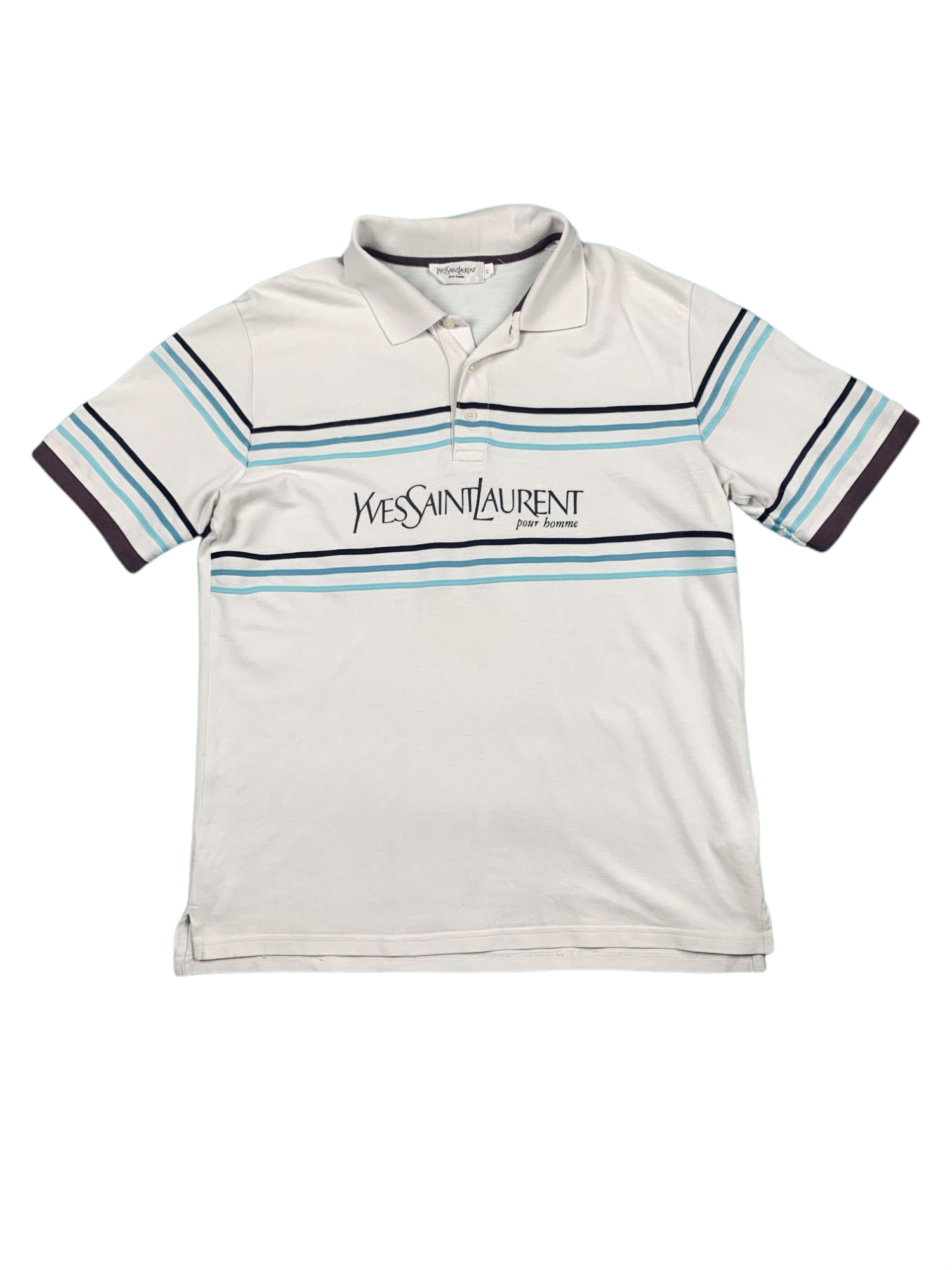 Yves Saint Laurent Ysl Polo big logo Size US L / EU 52-54 / 3 - 1 Thumbnail