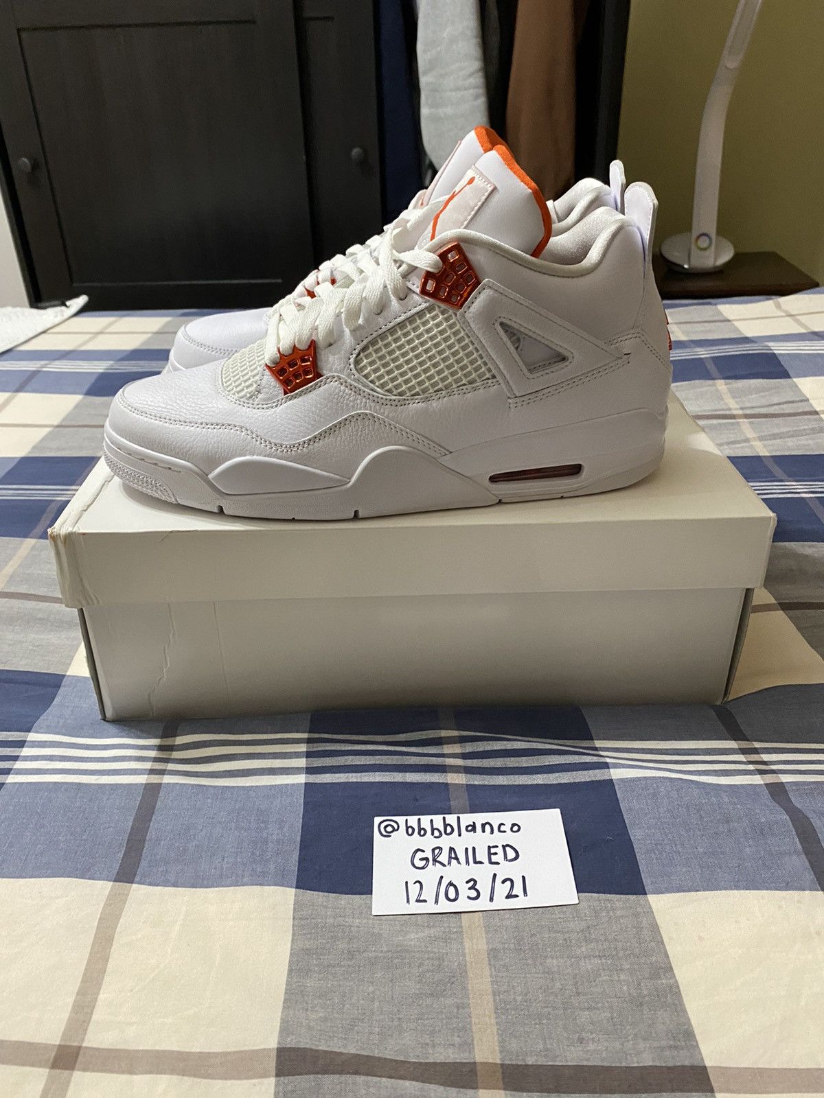 Jordan Brand Jordan 4 Retro Metallic Orange Size US 12 / EU 45 - 2 Thumbnail