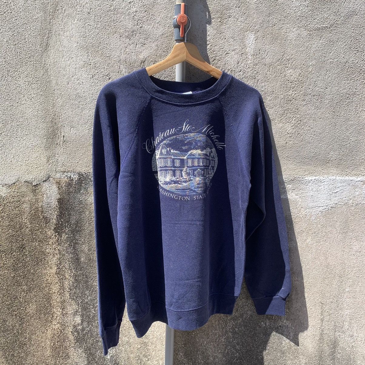 Hanes × Vintage 1990s Vintage Hanes Washington State Pullover Made in USA Size US M / EU 48-50 / 2 - 1 Thumbnail