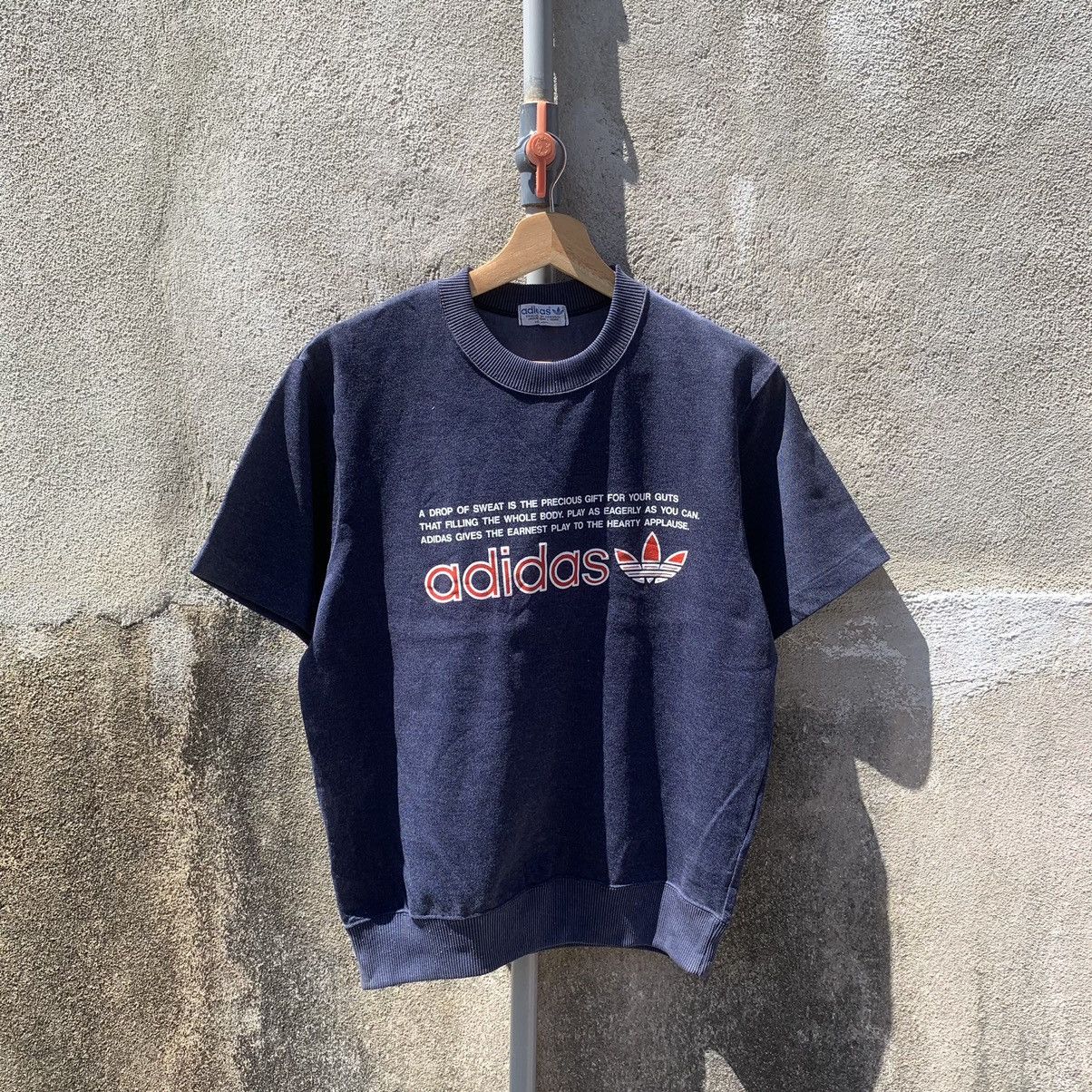 Adidas × Vintage 1990s Vintage Adidas Faded Crewneck Pullover Sweater Size US M / EU 48-50 / 2 - 1 Thumbnail