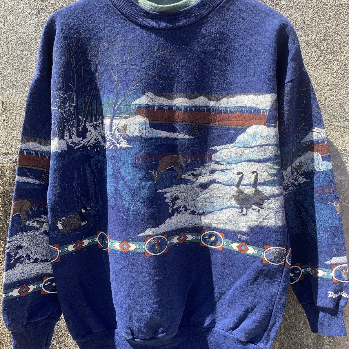 Art Comes First × Habitat × Vintage 💥RARE! 1990s Artisants Crewneck Pullover Sweatshirts Size US M / EU 48-50 / 2 - 4 Thumbnail